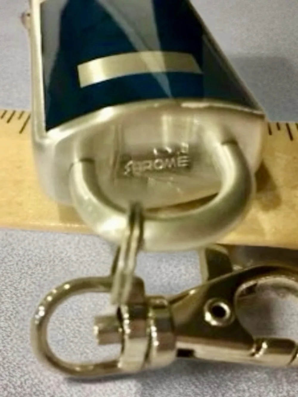 Vintage Sarome Lightr with integrated keychain NOS in original box Blue - Picture 3 of 8